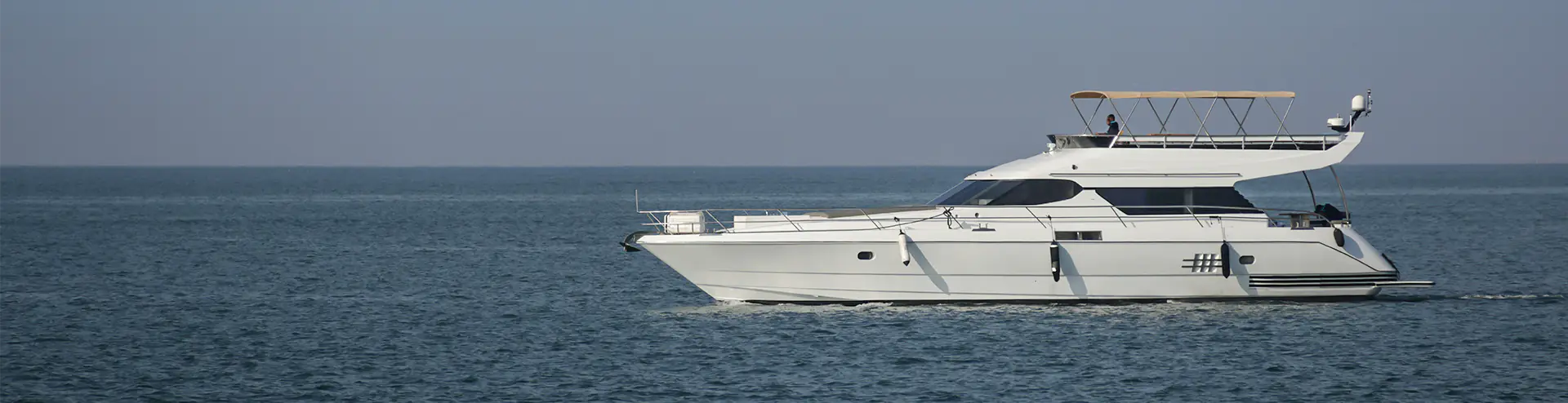 Yacht moving on the water