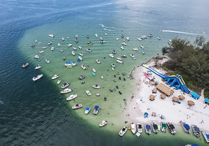 Beer Can Island from the air